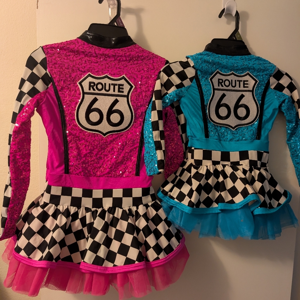 Weissman Route 66 Sequin Racing Tutus - Hot Pink & Teal Weissman Mc & Xsc